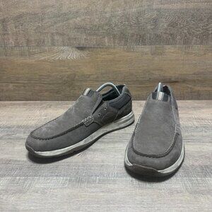 Clarks Sailview Step Taupe Nubuck Leather Slip On Sneaker Men's Size 10